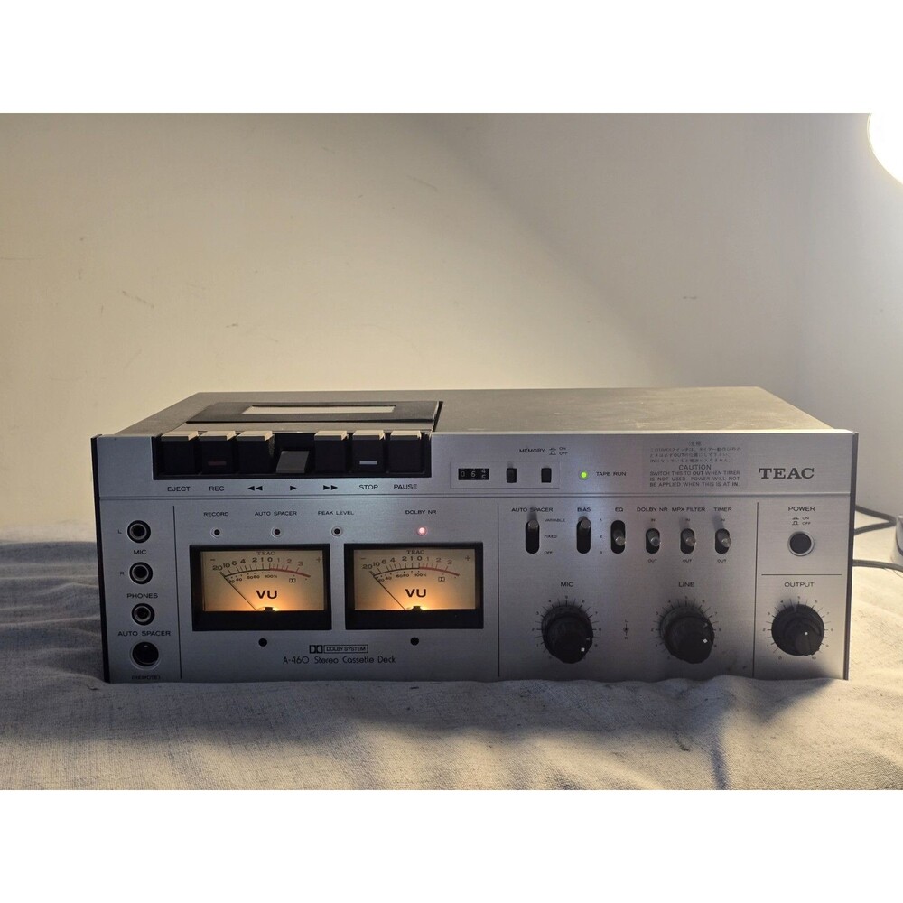 RARE VINTAGE TEAC A-460 STEREO CASSETTE DECK - NEW BELTS/PLAYS/NO FF RW